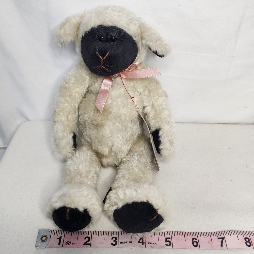 Boyds Collection J.B. Bean Violet Ewe Sheep Plush Cream Black 5500-07 11 inch